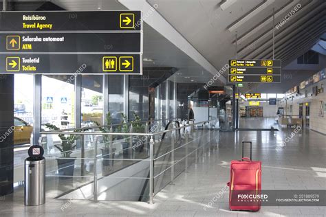 Red Luggage Terminal Of Tallinn Airport Estonia Architecture Bag