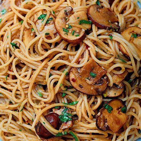 Spelt Spaghetti With Spicy Sesame Mushrooms Recipe Stuffed