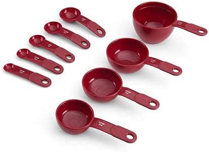 KitchenAid Juego De Tazas Y Cucharas Medidoras Rojo Amazon Mx