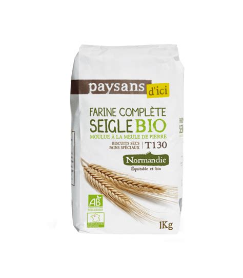 Farine de Seigle T130 bio équitable 1 kg PAYSANS D ICI