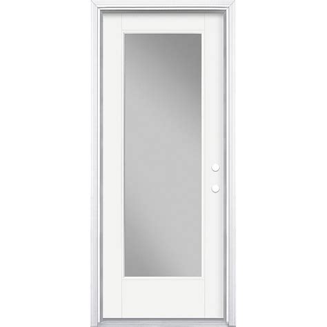 Masonite 32 Inch X 80 Inch Vista Grande Full Lite Exterior Door Smooth Fiberglass White Le