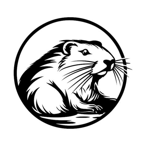 Premium Vector Beaver Hand Drawn Vector Illustration Isolated On White