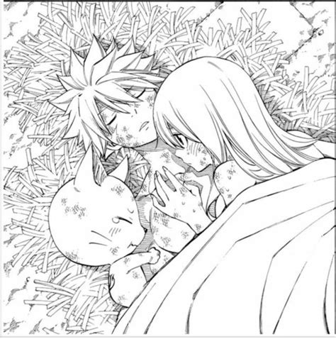 Lucy And Happy Keeping Natsu Warm Chapter 514 Fairy Tail Art Fairy