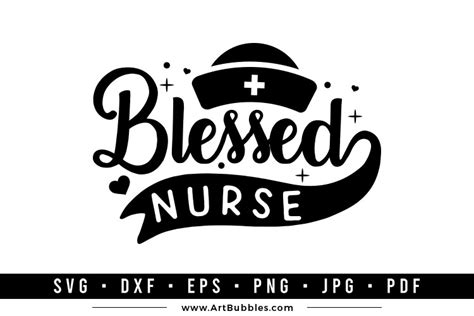 Blessed Nurse Free Nurse SVG ArtBubbles