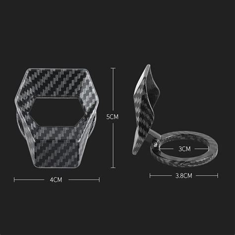 Pc Carbon Fiber Car Engine Start Stop Push Button Switch Cover Trim