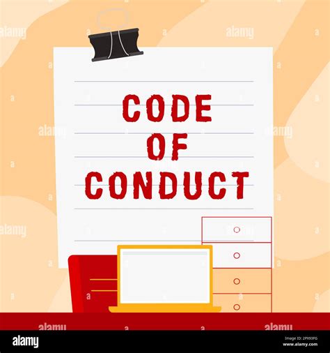 Text Sign Showing Code Of Conduct Concept Meaning Ethics Rules Moral