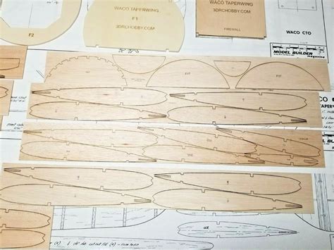 Waco Taperwing Huge 91 Ws Rc Airplane Laser Cut Balsa Ply And Short Kit