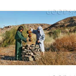 Isrealite Boy And Girl Draw Water At The Well Goodsalt