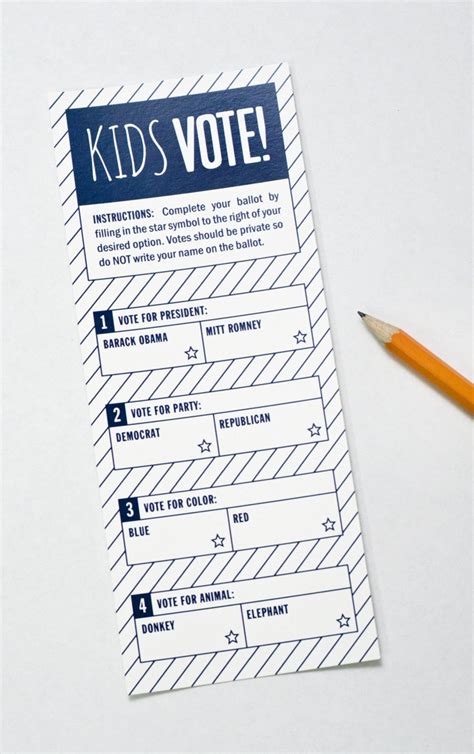 Presidential Election Ballot for Kids - Paging Supermom