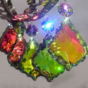 AB Vitrail Rainbow Chandelier Drops Glass Crystals Droplets Etsy UK