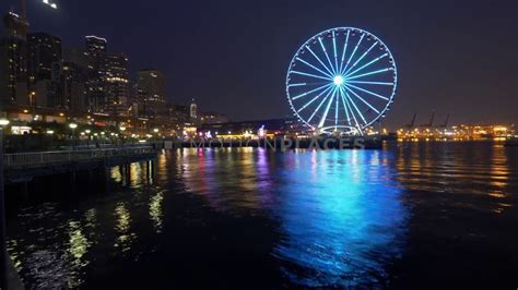 Seattle Ferris Wheel Timelapse Night Stock Footage Youtube