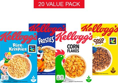 Kellogg S 20 VALUE PACK Mini Ontbijtgranen Corn Flakes Original Choco