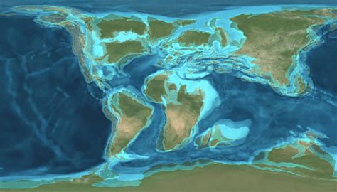 World Map 1 Million Years Ago Map