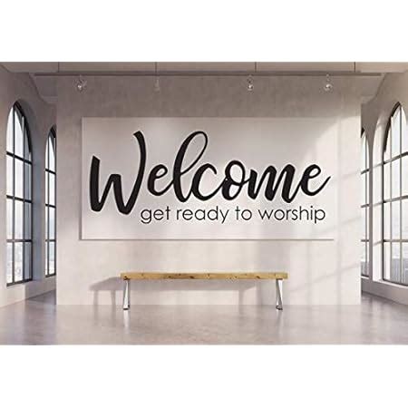 Amazon Sound Sayings Vinyl Wall Art Decal Welcome We Re Glad You