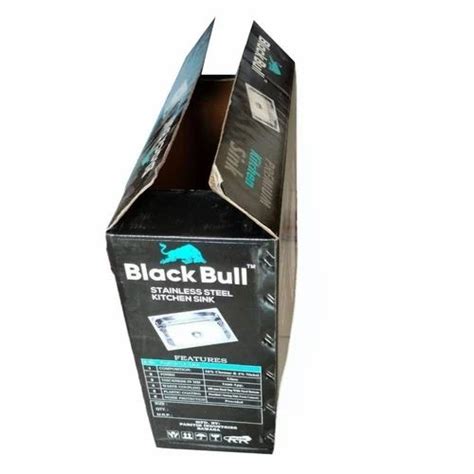 Single Wall Ply Rotogravure Printed Black Corrugated Packaging Box At