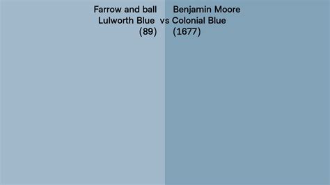 Farrow And Ball Lulworth Blue 89 Vs Benjamin Moore Colonial Blue