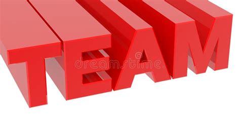 Team Word On White Background D Rendering Stock Illustration