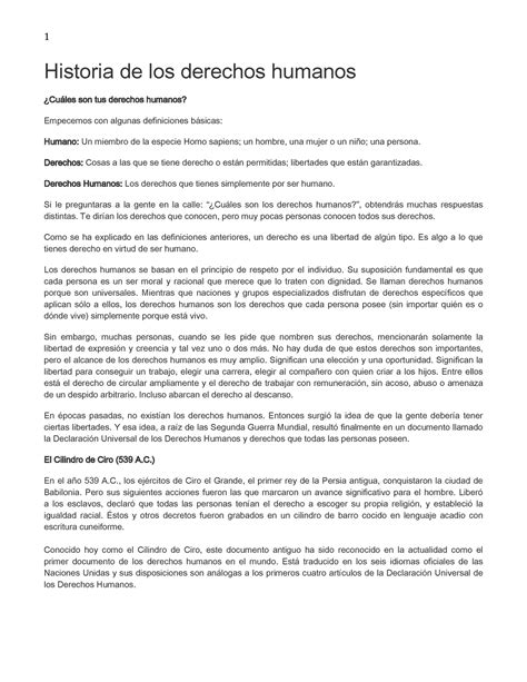 Historia De Los Derechos Humanos Historia De Los Derechos Humanos