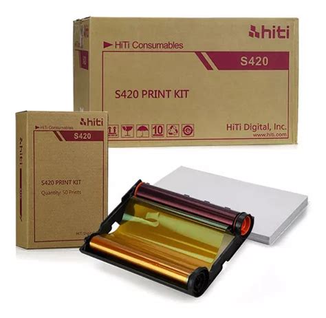 Kit Papel E Ribbon Hiti Para S420 6 Unidades Parcelamento Sem Juros