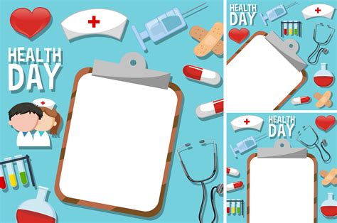 Health day poster with medical elements 363104 Vector Art at Vecteezy