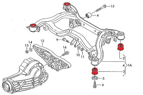 Rear Aluminium Subframe Bushings Audi B6b7 Verkline