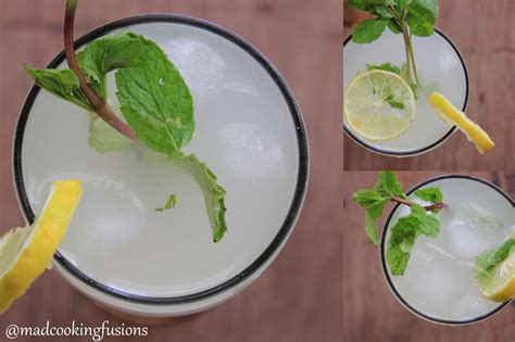 Nimbu Pani Shikanji Drink Indian Lemonade With Fresh Mint