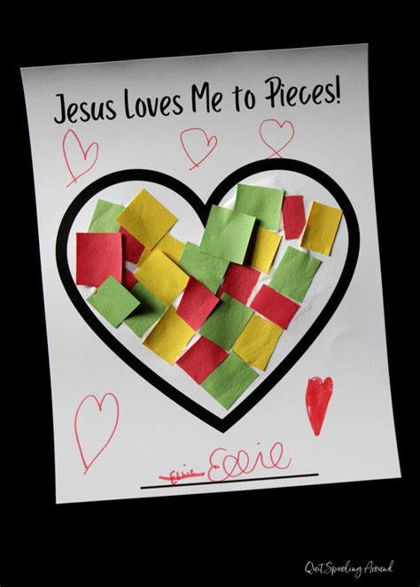 Jesus Loves Me to Pieces (FREE Printable) - Quit Spooling Around