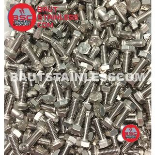 Jual Hex Bolt Nut Stainless Ss A Baut Dan Mur M X Kunci