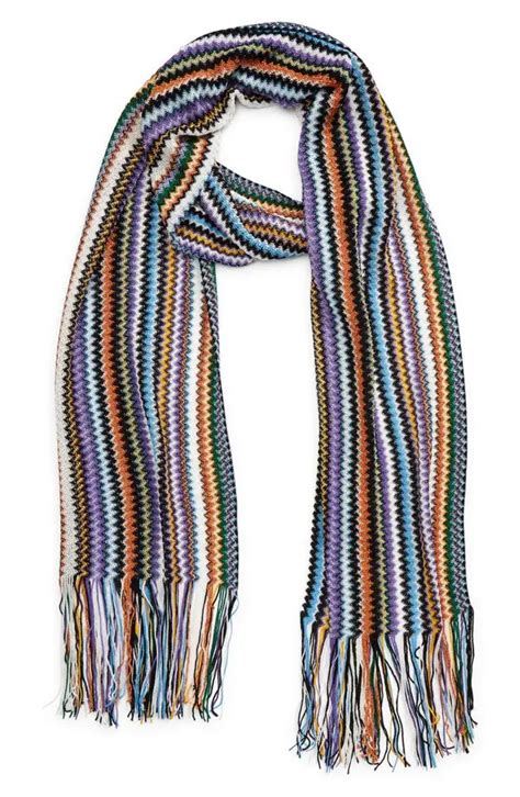 Missoni Micro Zigzag Long Scarf Multi Print Editorialist