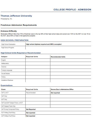 19 College Profile Examples To Download