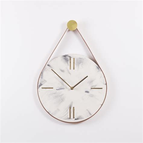 Guise White Marble Wall Clock Vaunt Design Diy Clock Wall Marble