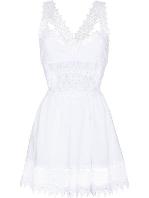 Charo Ruiz Ibiza Marilyn Floral Lace Dress Farfetch Lace White