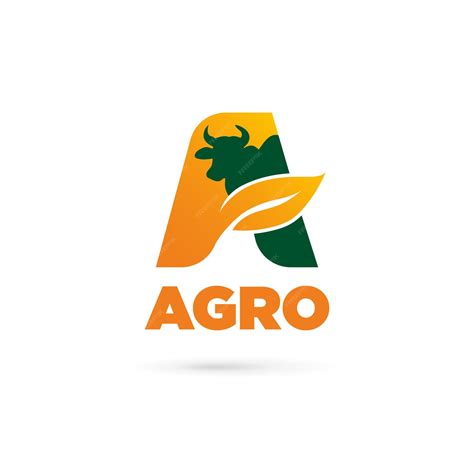 Premium Vector Agro Logo Design Letter A Leaf And Cattle Concept