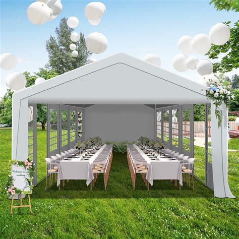 Coveronics Galvanized Steel Party Tent Heavy Duty Wedding Tent With 4