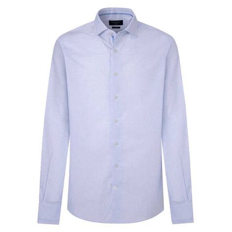 Hackett Graph Check Eng Strip Long Sleeve Shirt Blue Dressinn