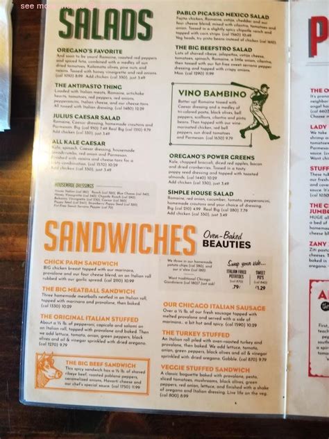 Online Menu Of Oreganos Restaurant Tempe Arizona 85281 Zmenu