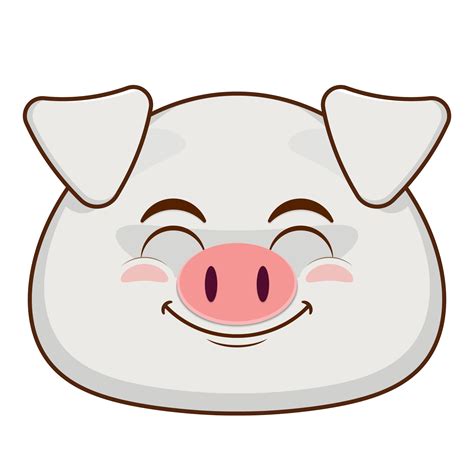 pig smile face cartoon cute 37477649 PNG