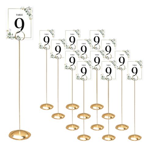 Hohiya Table Number Holders Stands Gold Wedding Inch Pcs