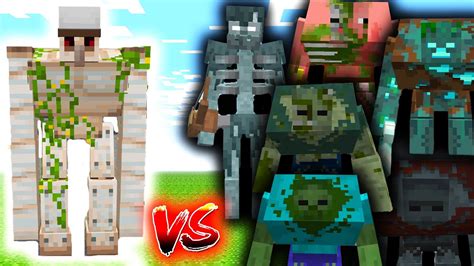 Mutant Iron Golem Vs Other Mutant Mobs Minecraft Mobs Fight Youtube