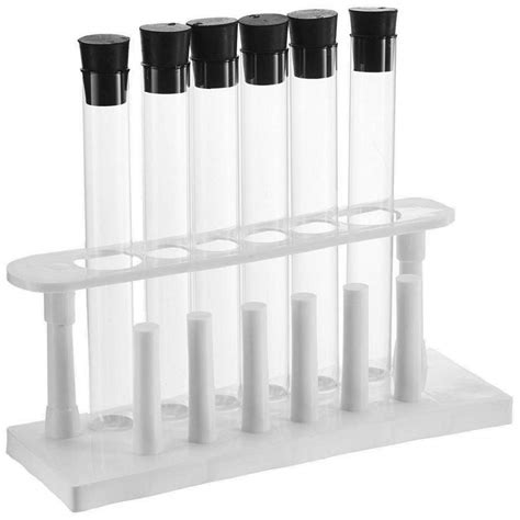 Buy X Mm Glass Test Tube Set With Rubber Stoppers And Plastic Rack