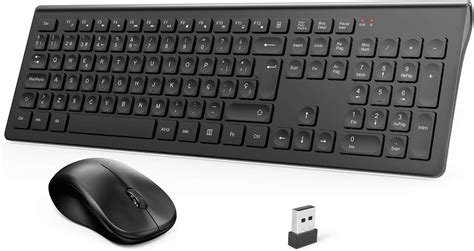 TedGem Teclado Raton 2 4G Teclado y Raton Inalámbrico Teclado USB