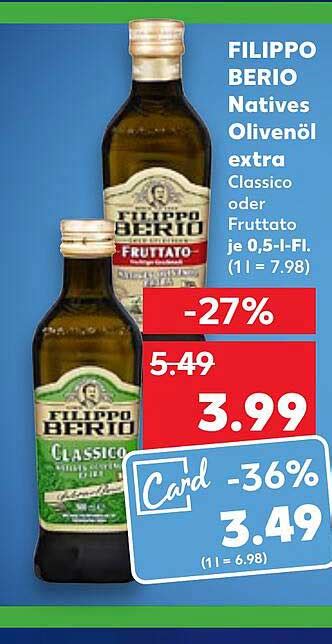 Filippo Berio Natives Oliven L Extra Angebot Bei Kaufland Prospekte De