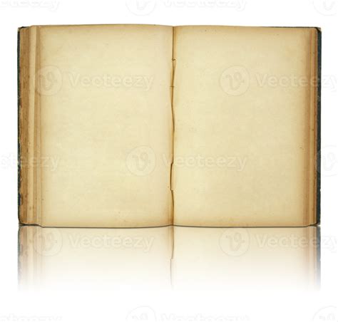 Open Old Book Isolated With Reflect Floor For Mockup 26852789 Png