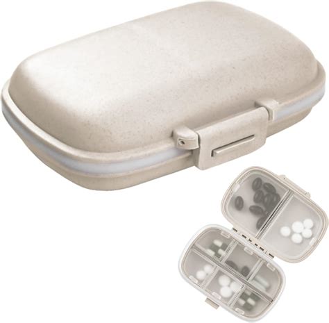 1pack Travel Pill Organizer 8 Compartments Portable Pill