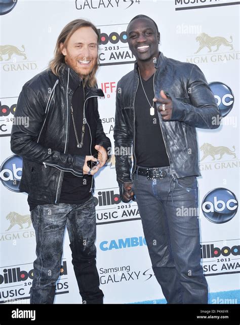 David Guetta And Akon At The Billboard Music Aw 2013 At The Mgm Grand