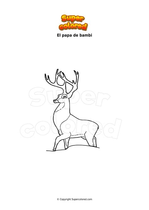 Dibujo Para Colorear El Papa De Bambi Supercolored