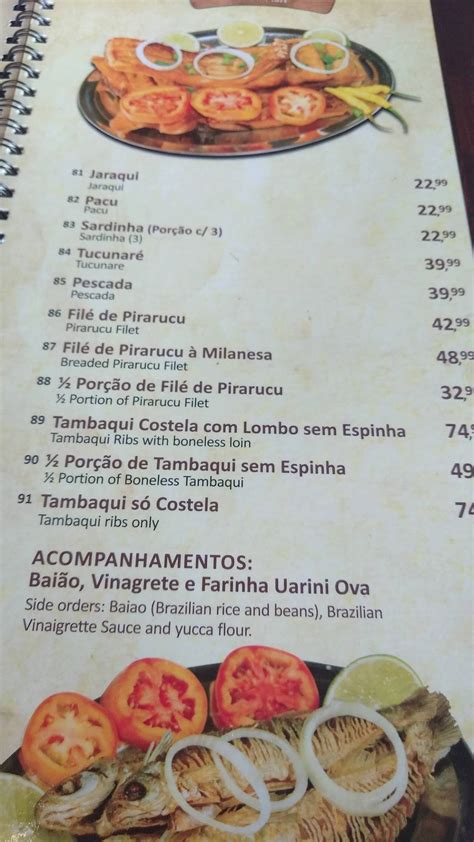 Menu Em Peixaria Morada Do Peixe Restaurante Manaus Beco Goiania Conj