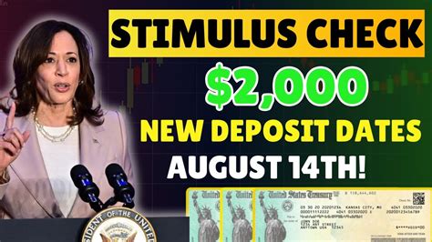 Irs Announces New Deposit Dates August Stimulus Checks Coming