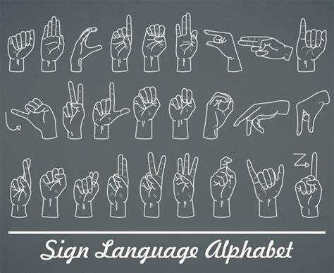 Sign Language Alphabet Vector