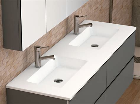 Lavabo De Coycama Encastrado Doble Poza Solid Surface Ambar